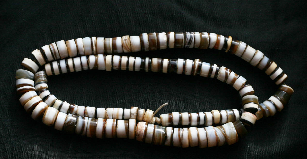 Alte Achatperlen Idar-Oberstein Geld CE60 Old Agate Stone Trade Beads Currency