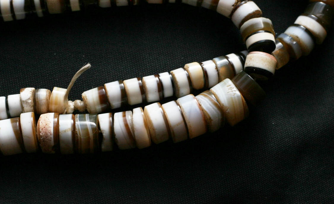 Alte Achatperlen Idar-Oberstein Geld CE60 Old Agate Stone Trade Beads Currency
