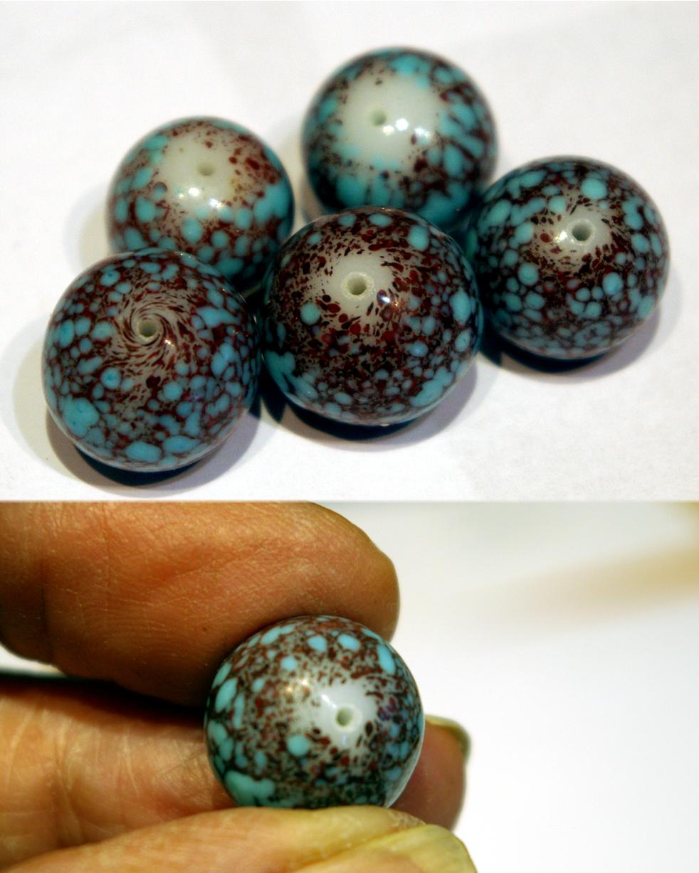 TURQUOISE CALSILICA GEMSTONE GRUADATED ROUND 16MM-6MM LOOSE BEADS 16/"
